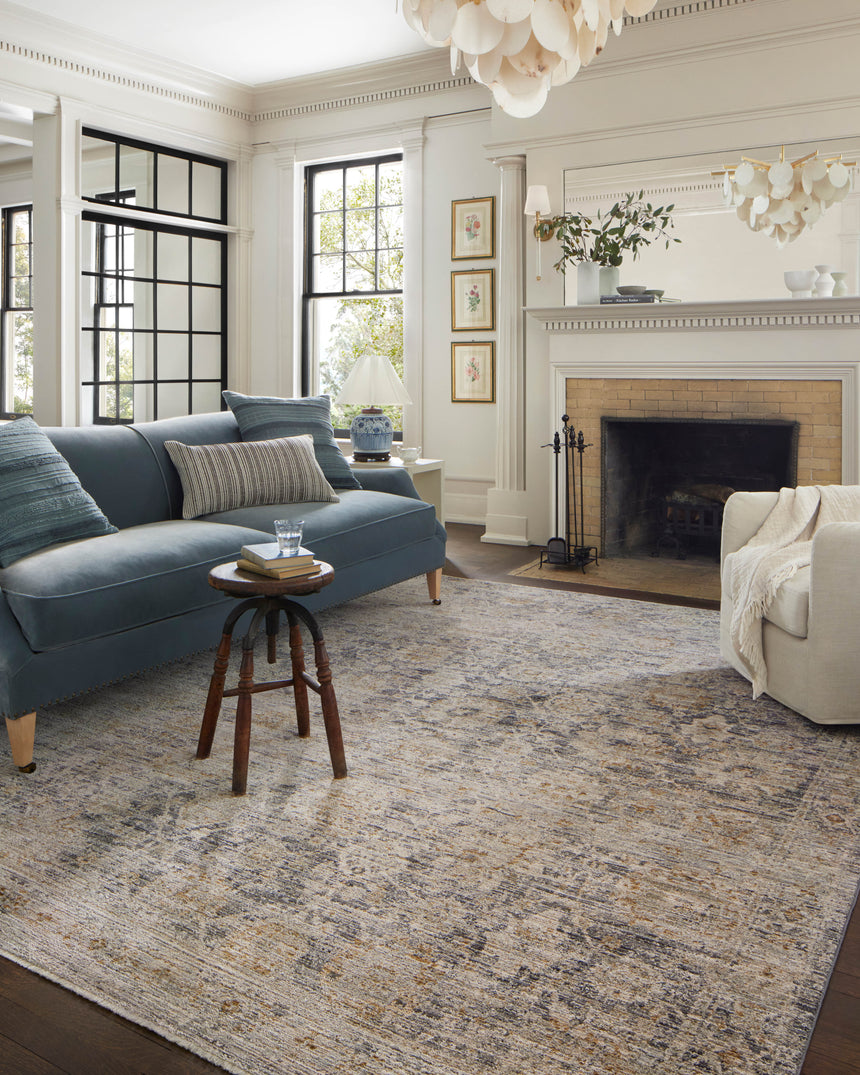 Katherine Rug 02 | Charcoal / Gold
