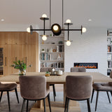 Nodes Large Linear Chandelier