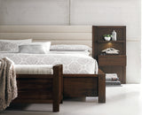 West Bros Phase Nightstand Panel Assembly in 80 Walnut, shelf and drawer detail