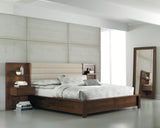 West Bros Phase Complete Bed in 80 Walnut, in a room setting