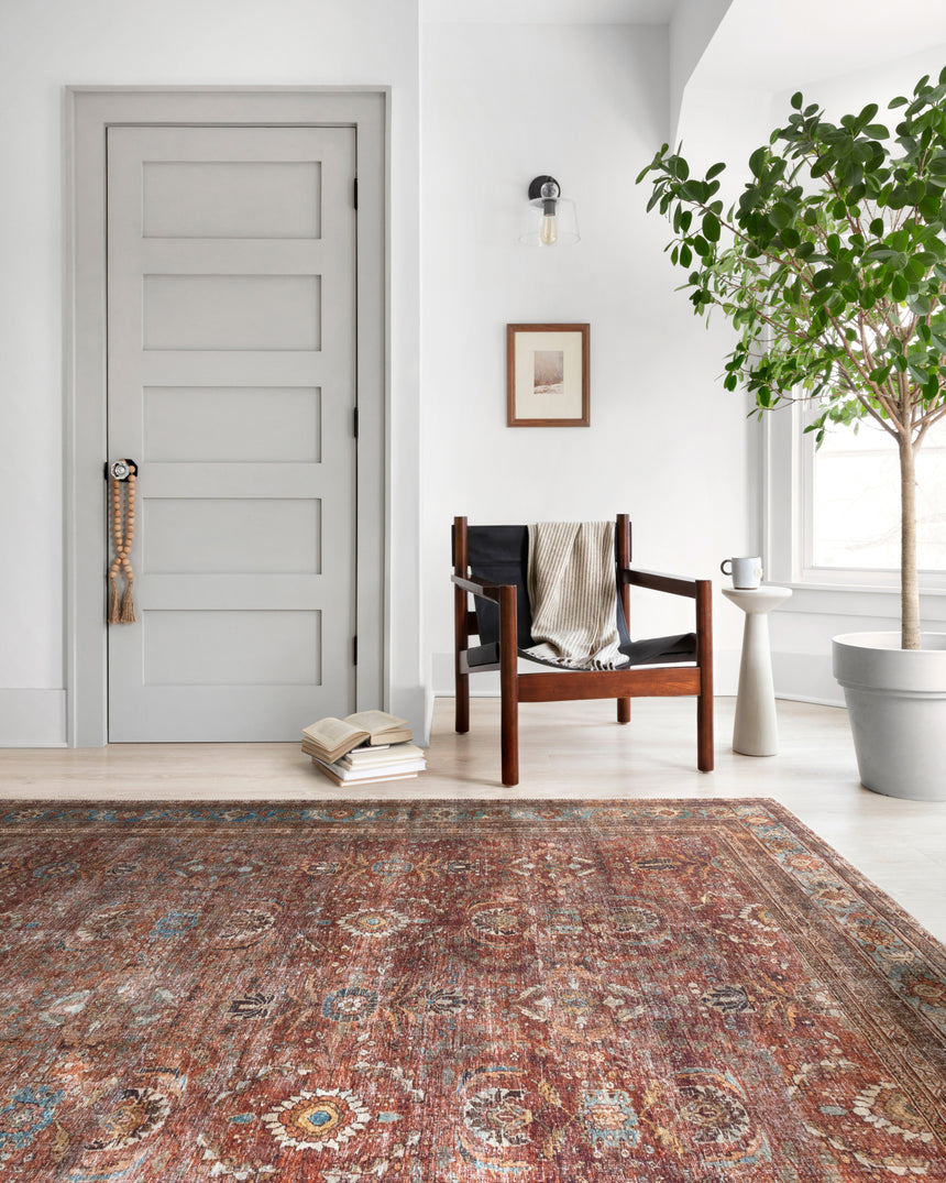 Layla Rug 01 | Brick / Blue