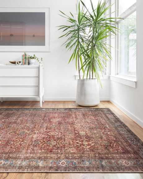 Layla Rug 01 | Brick / Blue
