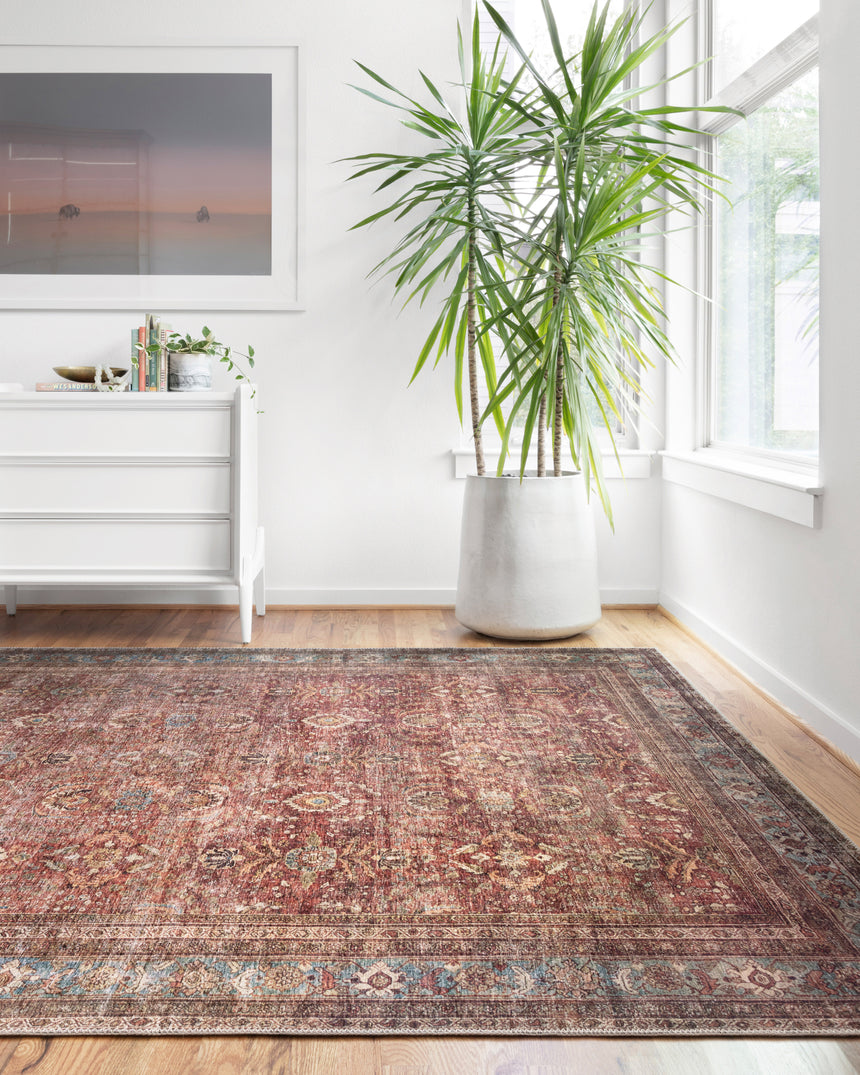 Layla Rug 01 | Brick / Blue