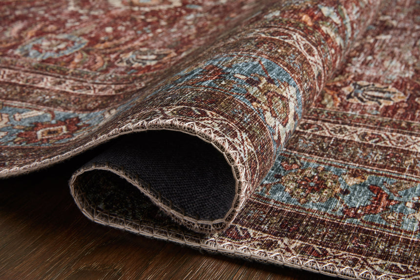 Layla Rug 01 | Brick / Blue