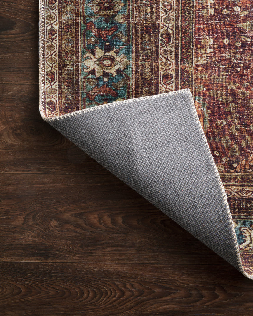 Layla Rug 01 | Brick / Blue