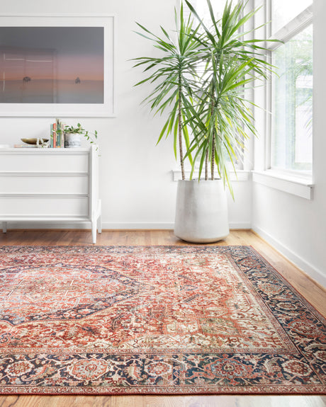 Layla Rug 08 | Red / Navy