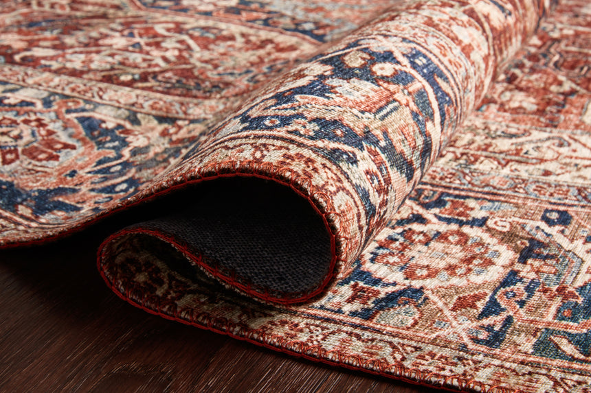 Layla Rug 08 | Red / Navy