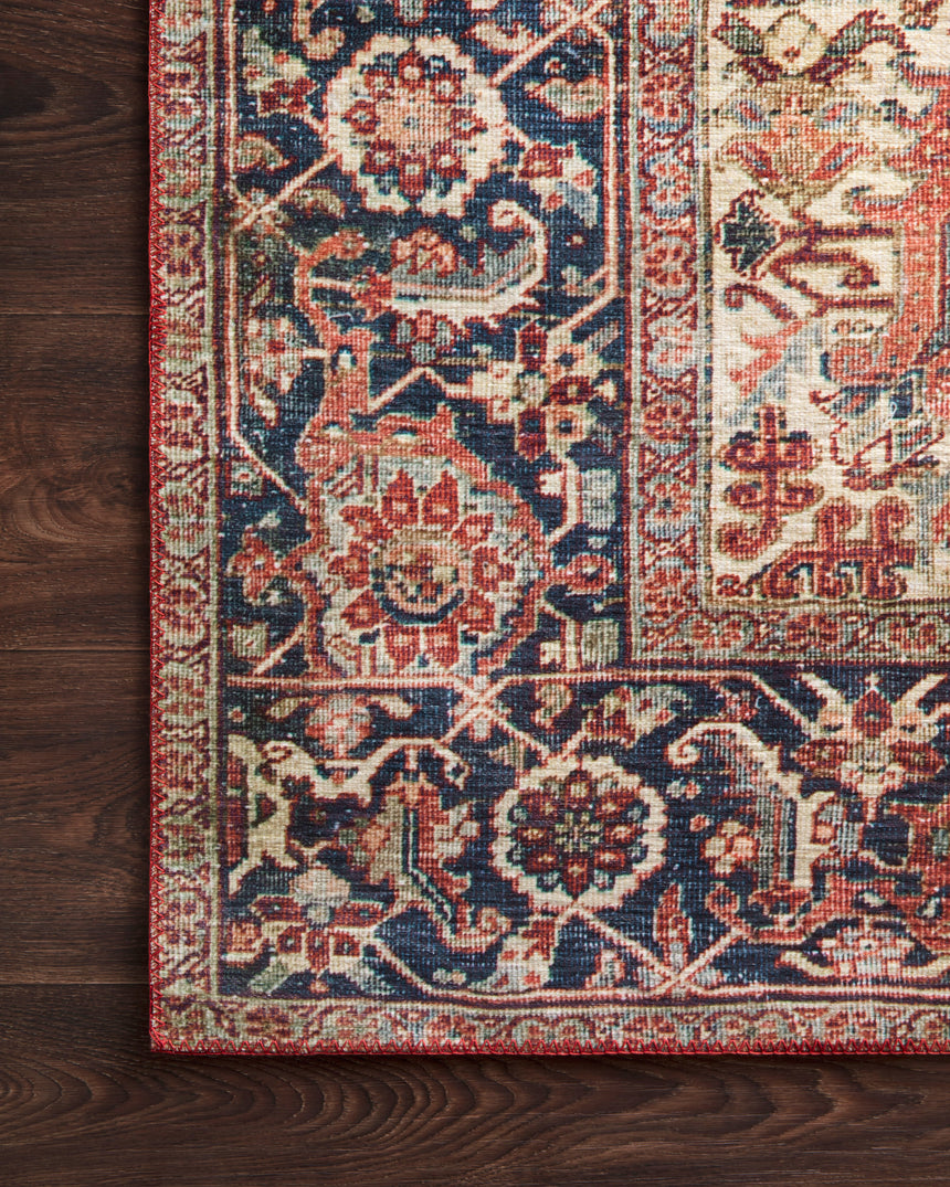 Layla Rug 08 | Red / Navy