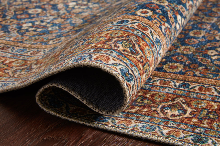 Layla Rug 09 | Cobalt Blue / Spice