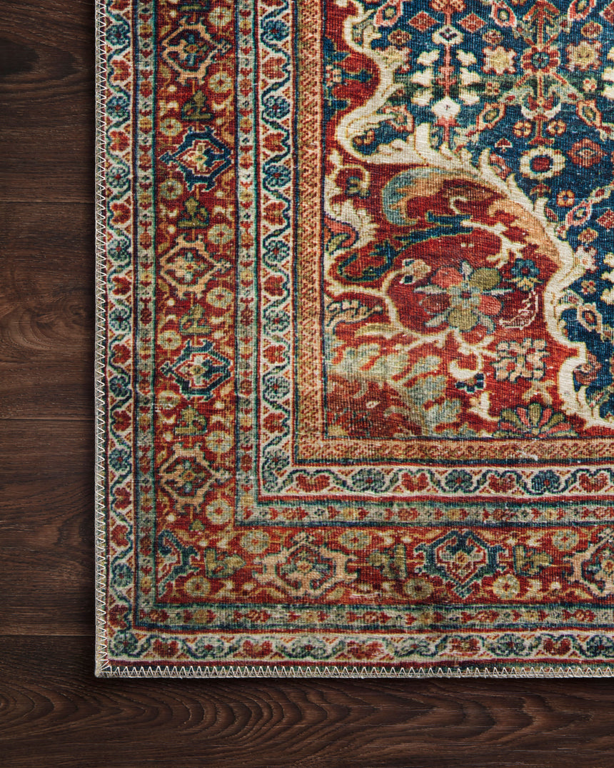 Layla Rug 09 | Cobalt Blue / Spice