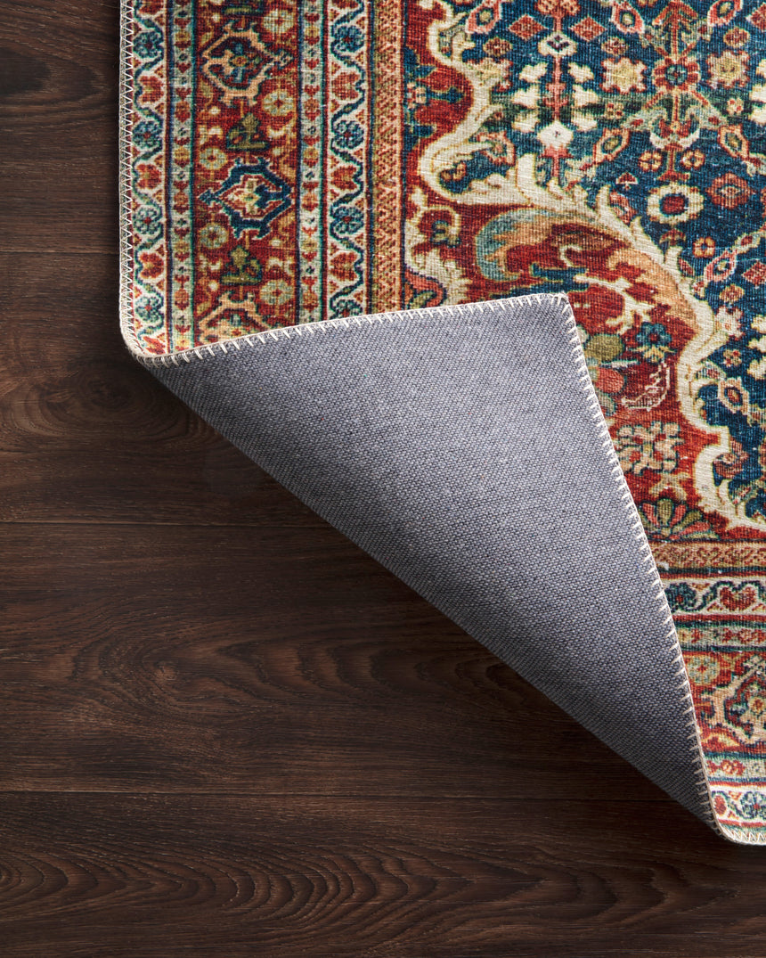 Layla Rug 09 | Cobalt Blue / Spice
