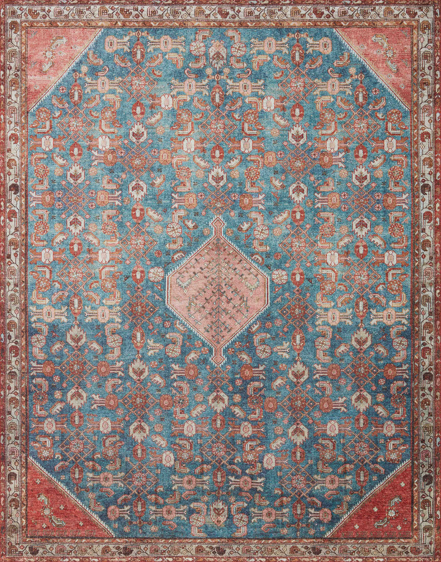 Layla Rug 10 | Marine / Clay