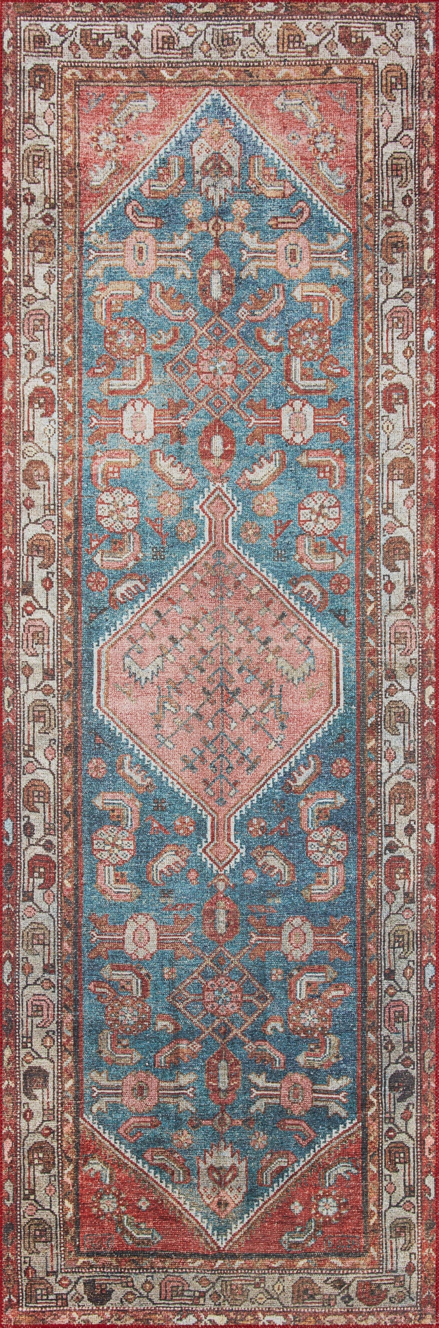 Layla Rug 10 | Marine / Clay