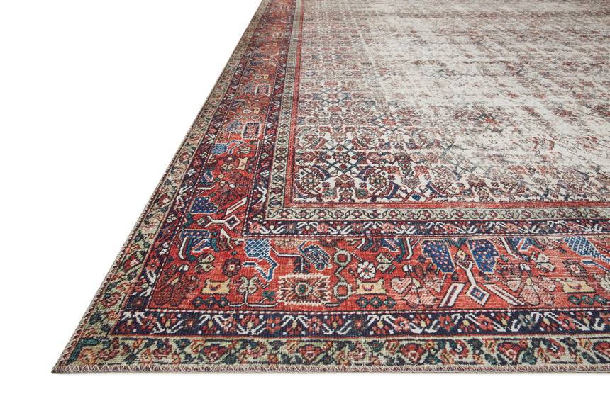 Layla Rug 12 | Ivory / Brick