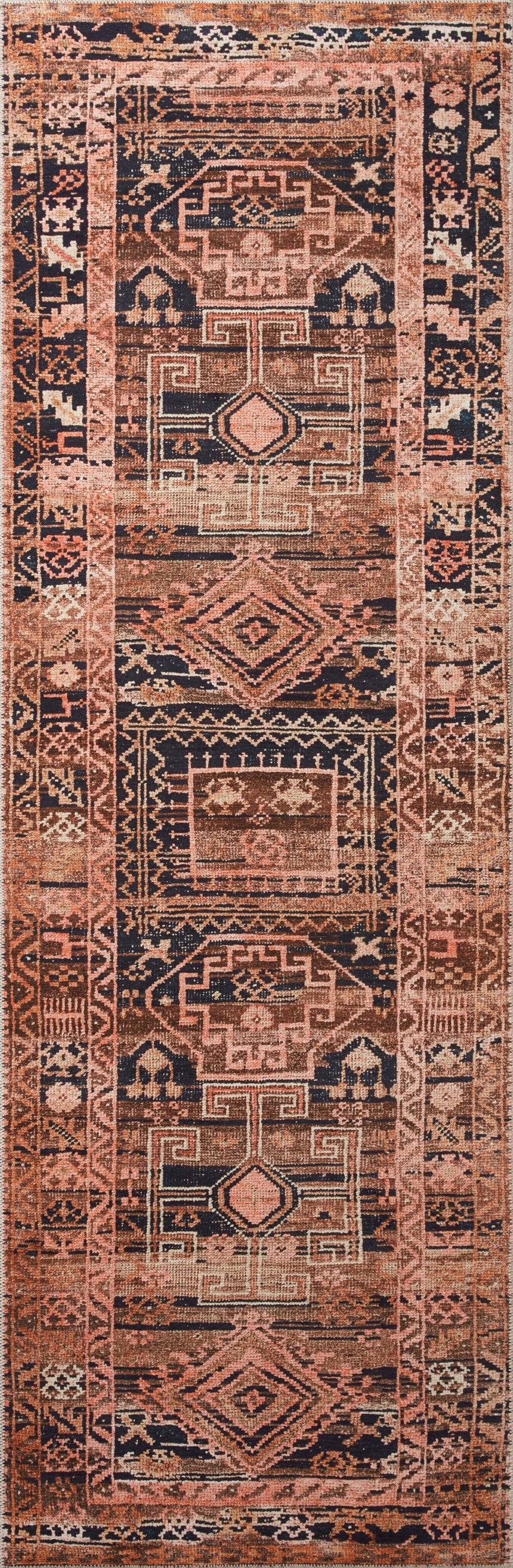Layla Rug 14 | Mocha / Blush