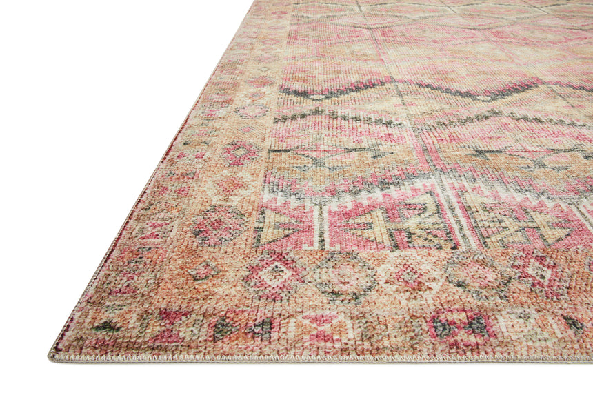 Layla Rug 17 | Pink / Lagoon