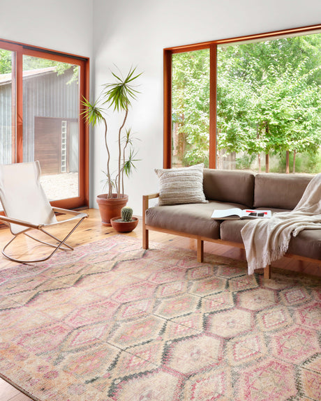 Layla Rug 17 | Pink / Lagoon