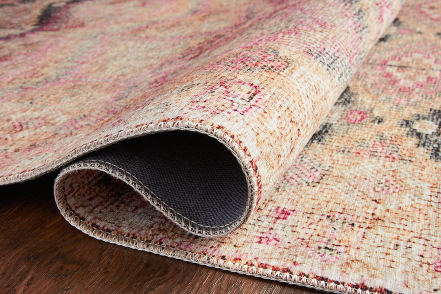 Layla Rug 17 | Pink / Lagoon