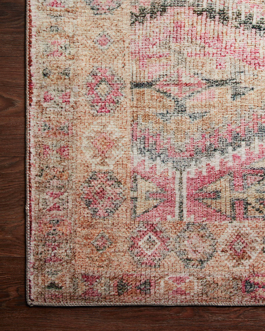 Layla Rug 17 | Pink / Lagoon