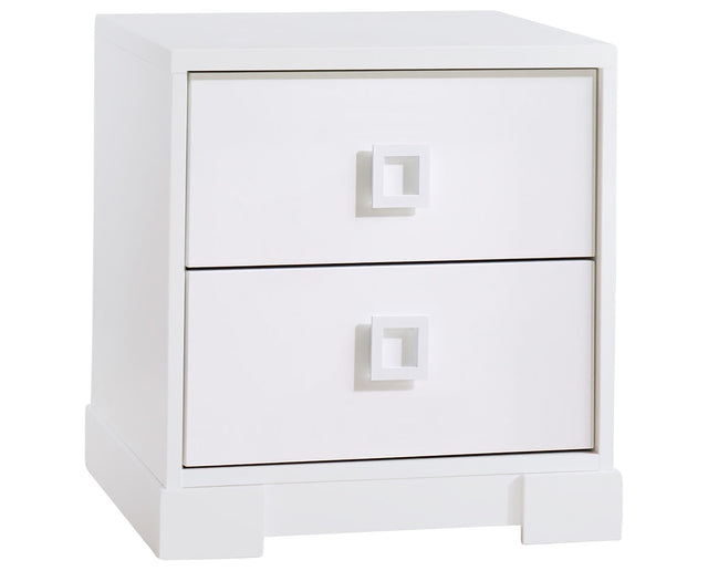 White Birch with White Engineered Wood | Lello Nightstand | Valley Ridge Furniture