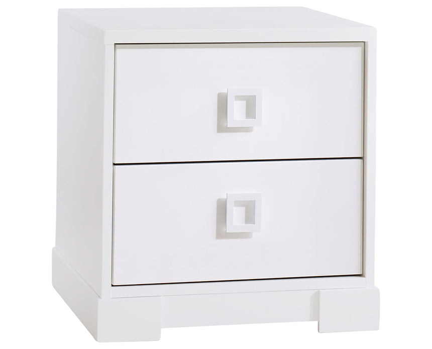 White Birch with White Engineered Wood | Lello Nightstand | Valley Ridge Furniture