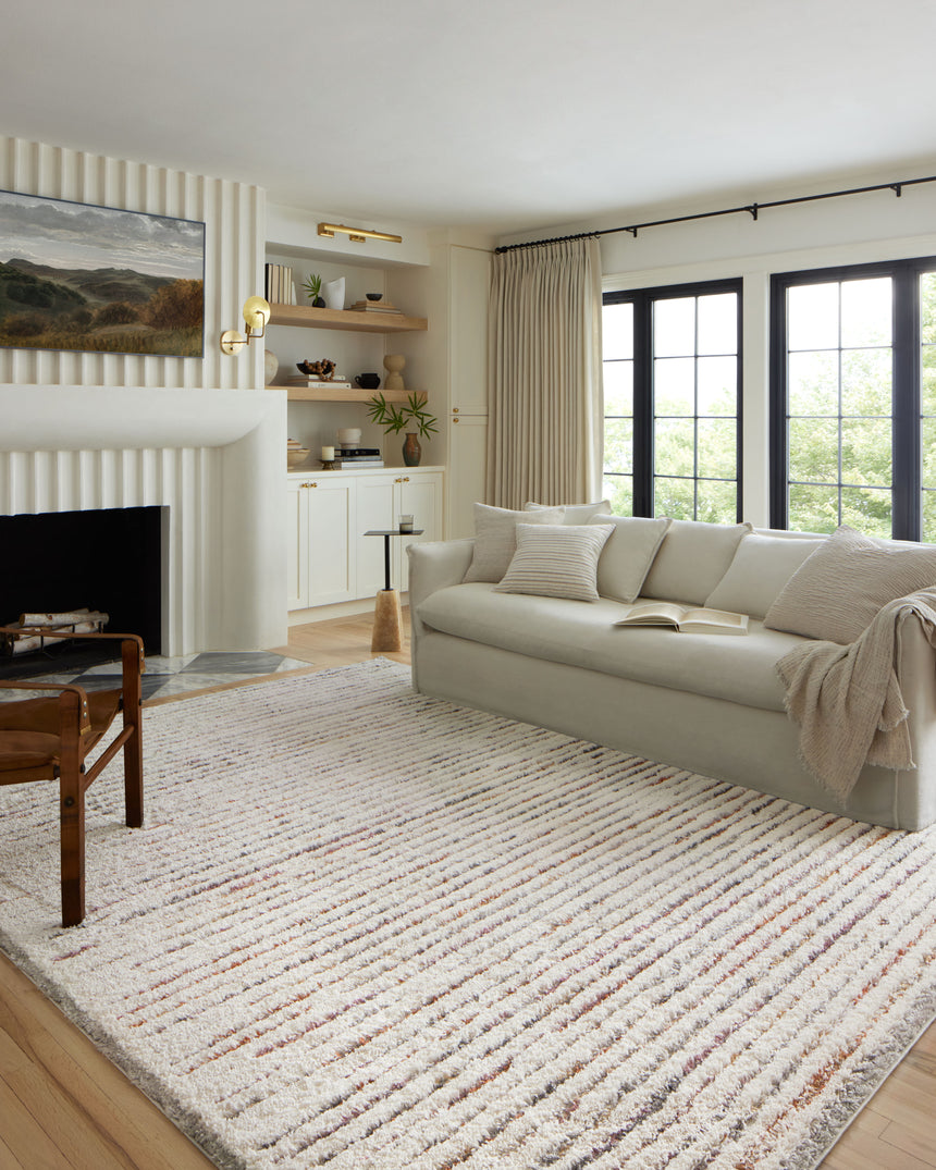 Levitt Shag Rug 01 | Ivory / Multi