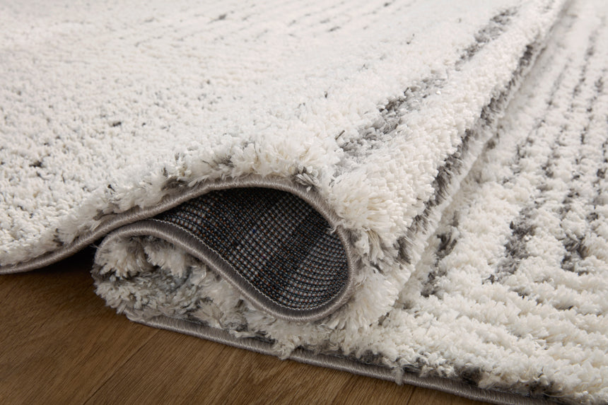 Levitt Shag Rug 02 | Ivory / Grey