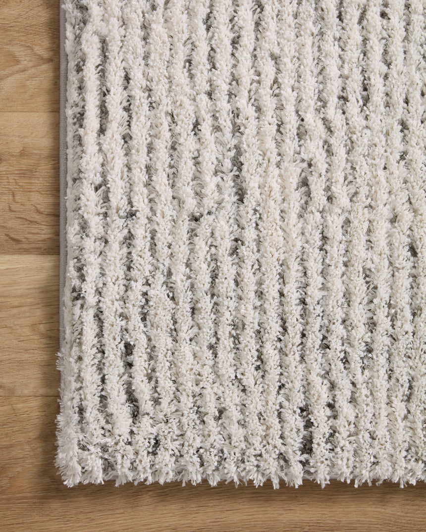 Levitt Shag Rug 02 | Ivory / Grey