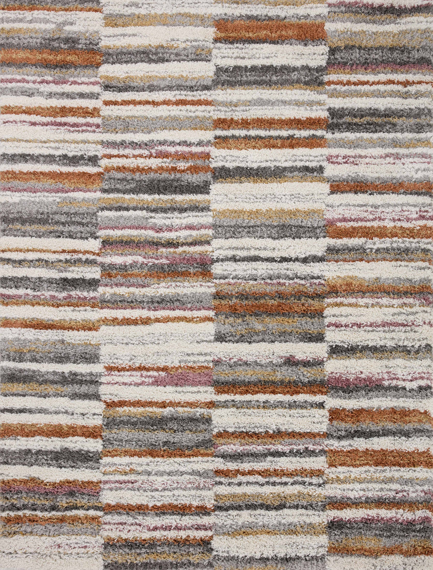 Levitt Shag Rug 03 | Ivory / Sunset