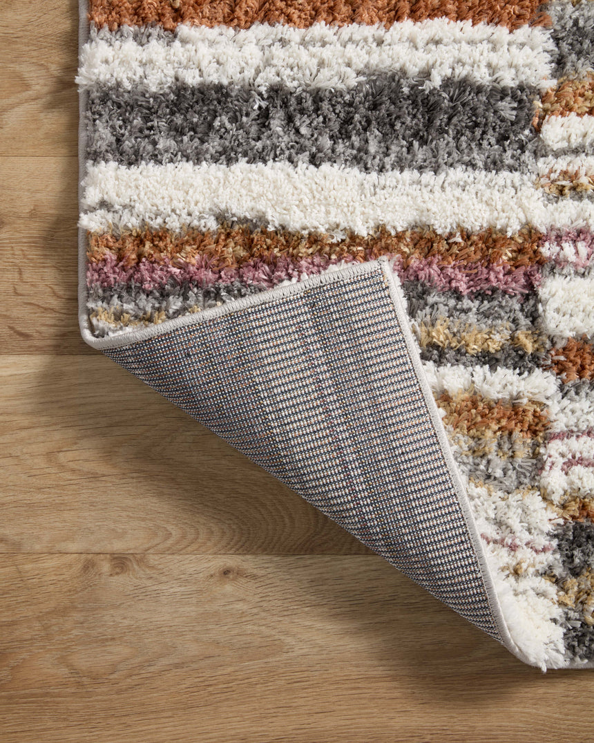 Levitt Shag Rug 03 | Ivory / Sunset
