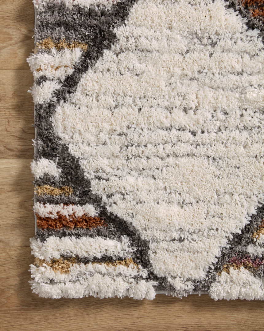 Levitt Shag Rug 05 | Ivory / Fiesta