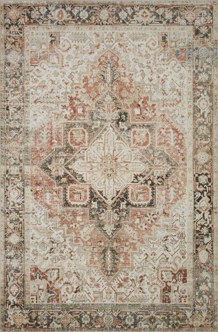 Lenna Rug 03 | Rust / Charcoal