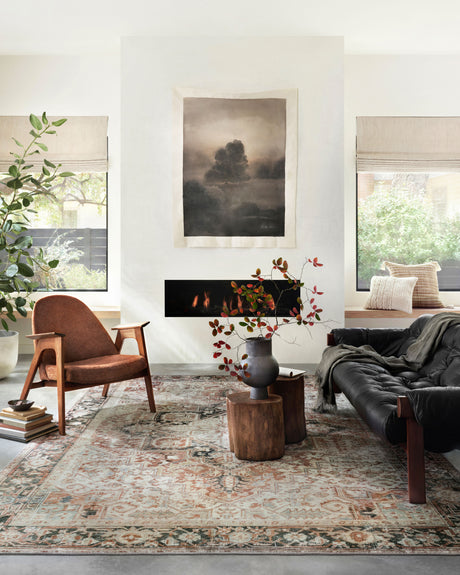 Lenna Rug 03 | Rust / Charcoal