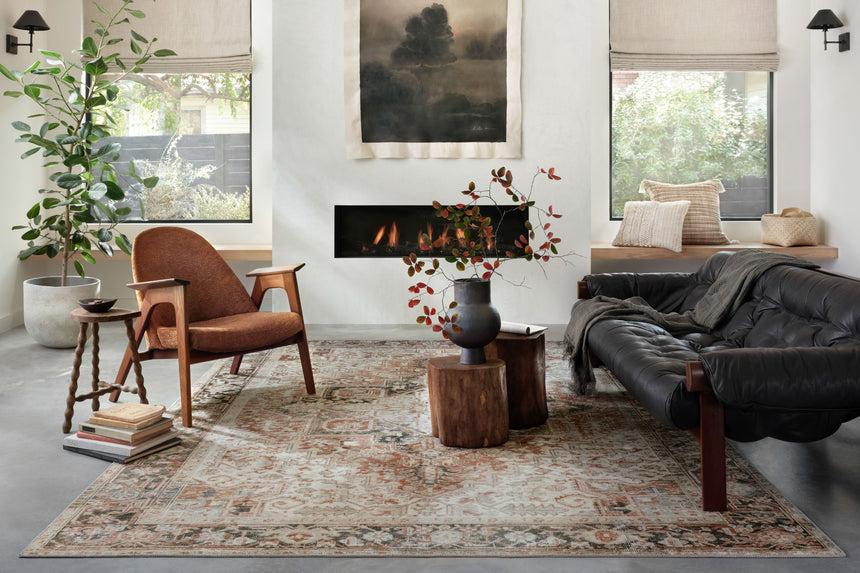 Lenna Rug 03 | Rust / Charcoal