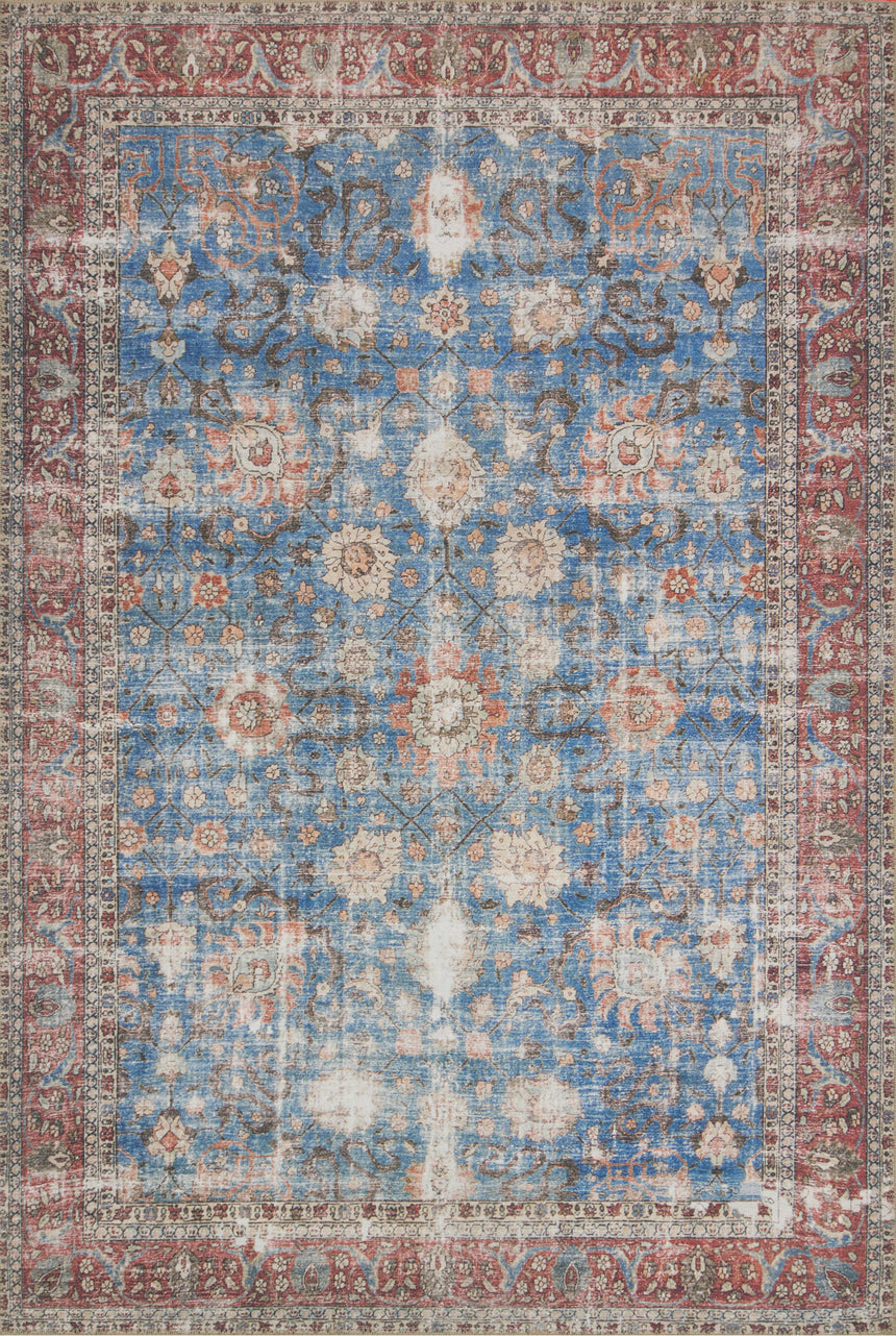 Loren Rug 01 | Blue / Brick