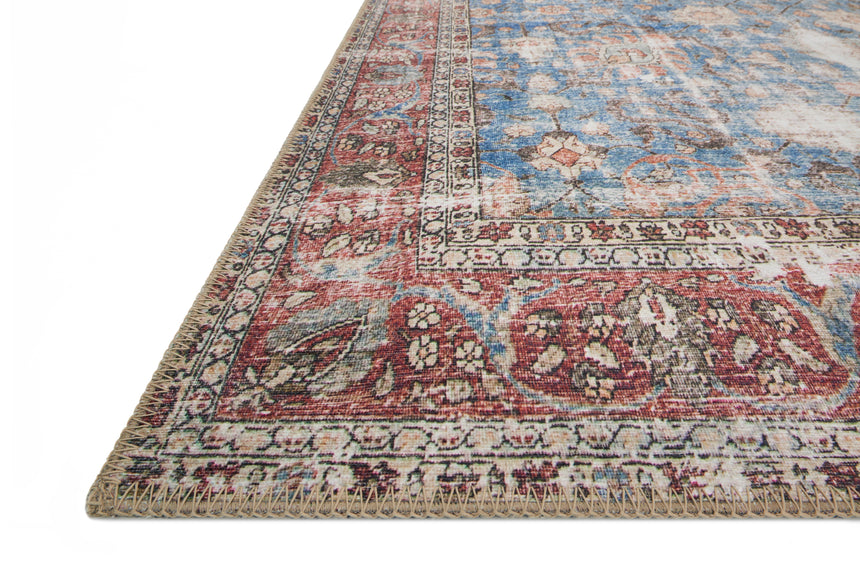 Loren Rug 01 | Blue / Brick