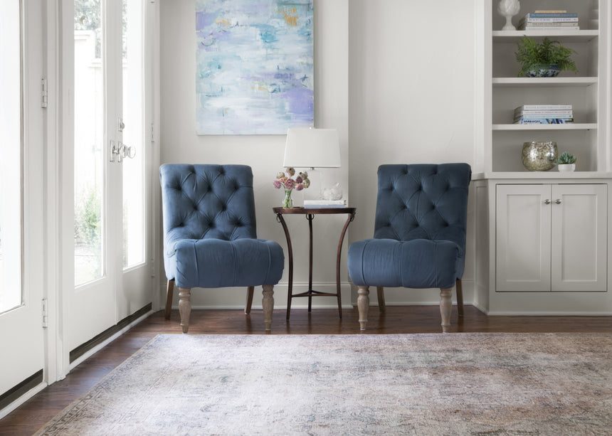 Loren Rug 04 | Silver / Slate