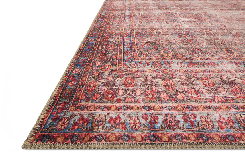 Loren Rug 05 | Eggplant / Crimson