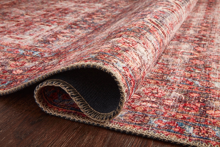 Loren Rug 05 | Eggplant / Crimson