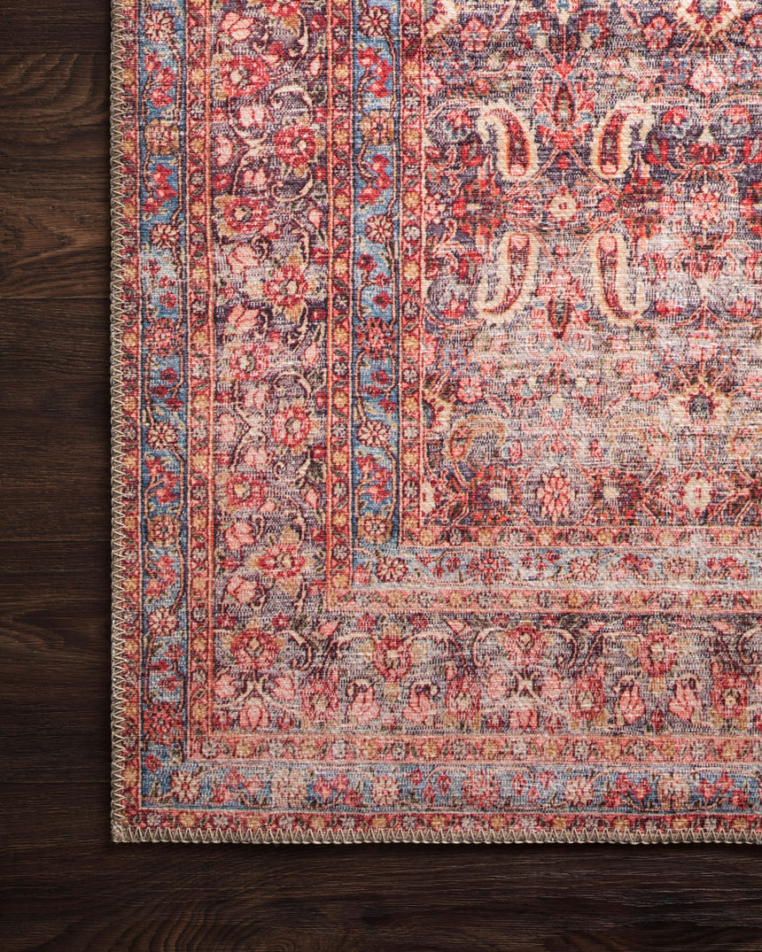 Loren Rug 05 | Eggplant / Crimson