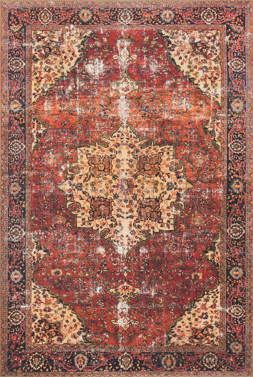 Loren Rug 07 | Red / Navy