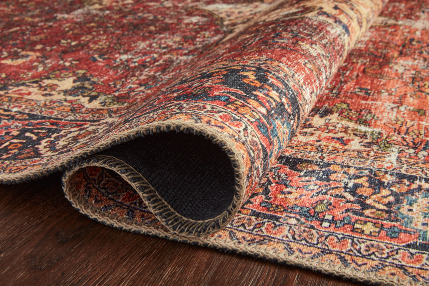 Loren Rug 07 | Red / Navy