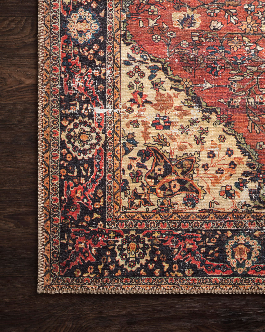 Loren Rug 07 | Red / Navy