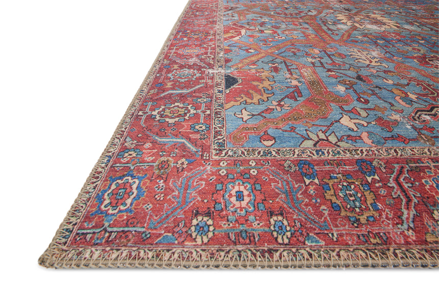 Loren Rug 10 | Blue / Red
