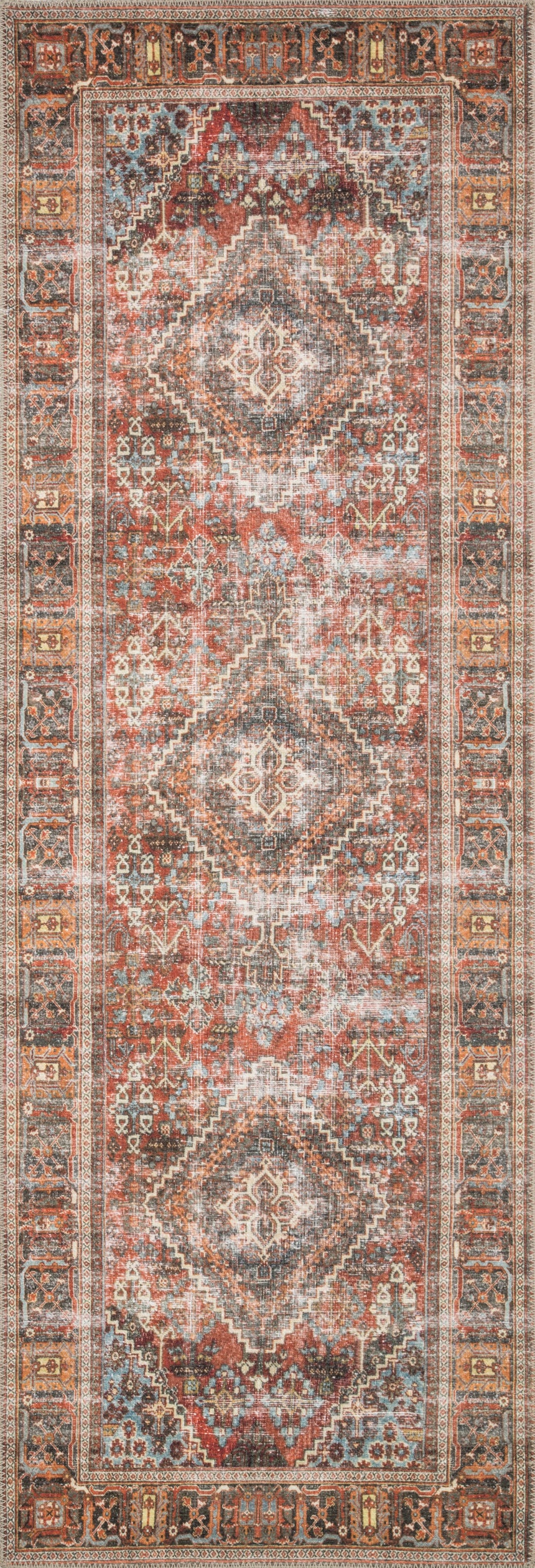 Loren Rug 13 | Brick / Midnight