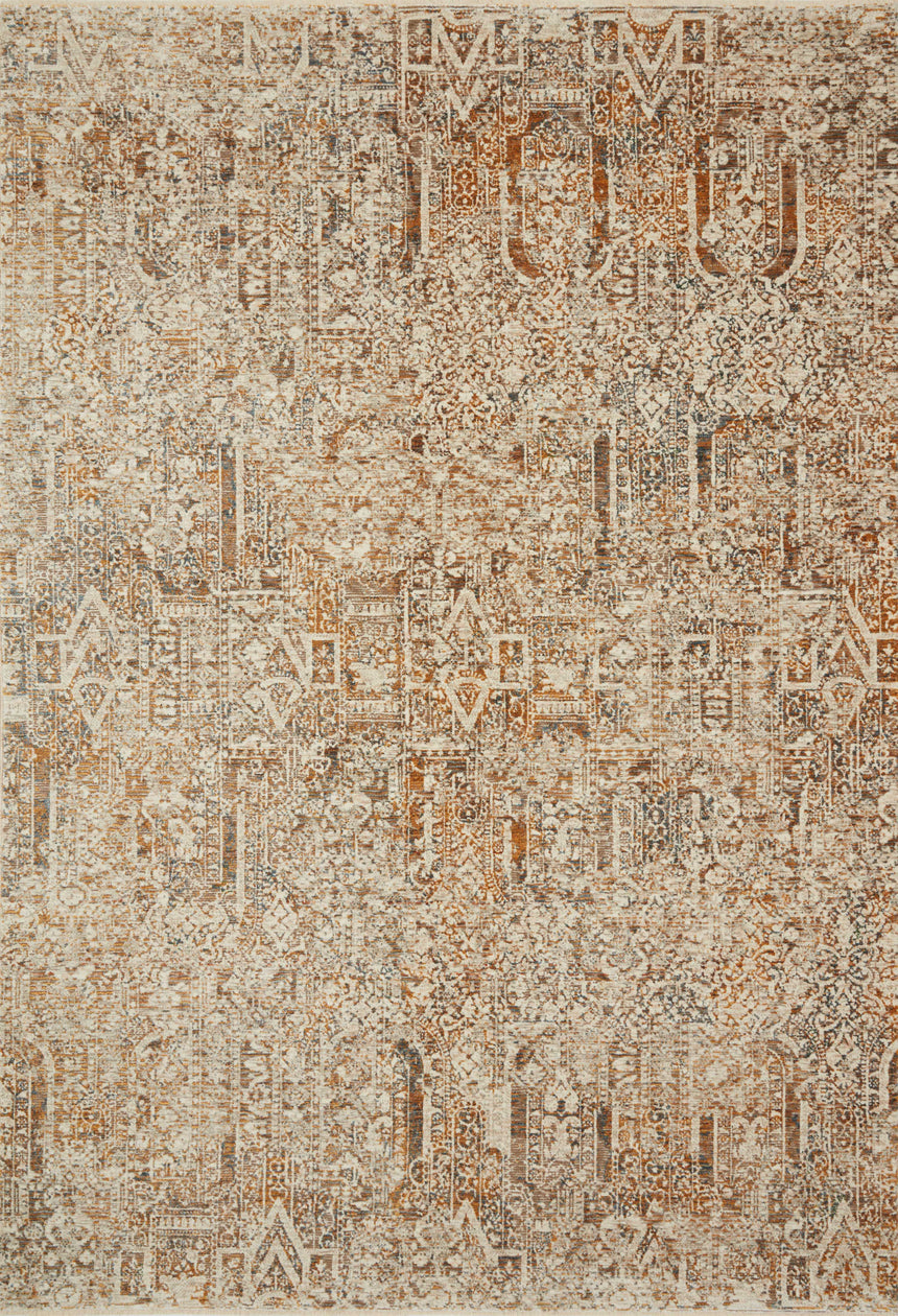 Lourdes Rug 05 | Ivory / Orange