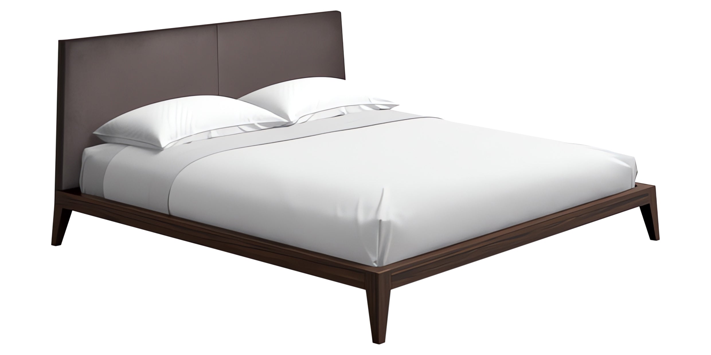 Warm Walnut with Velvet Slate Fabric | Mobican Lea Bed | Valley Ridge Furniture