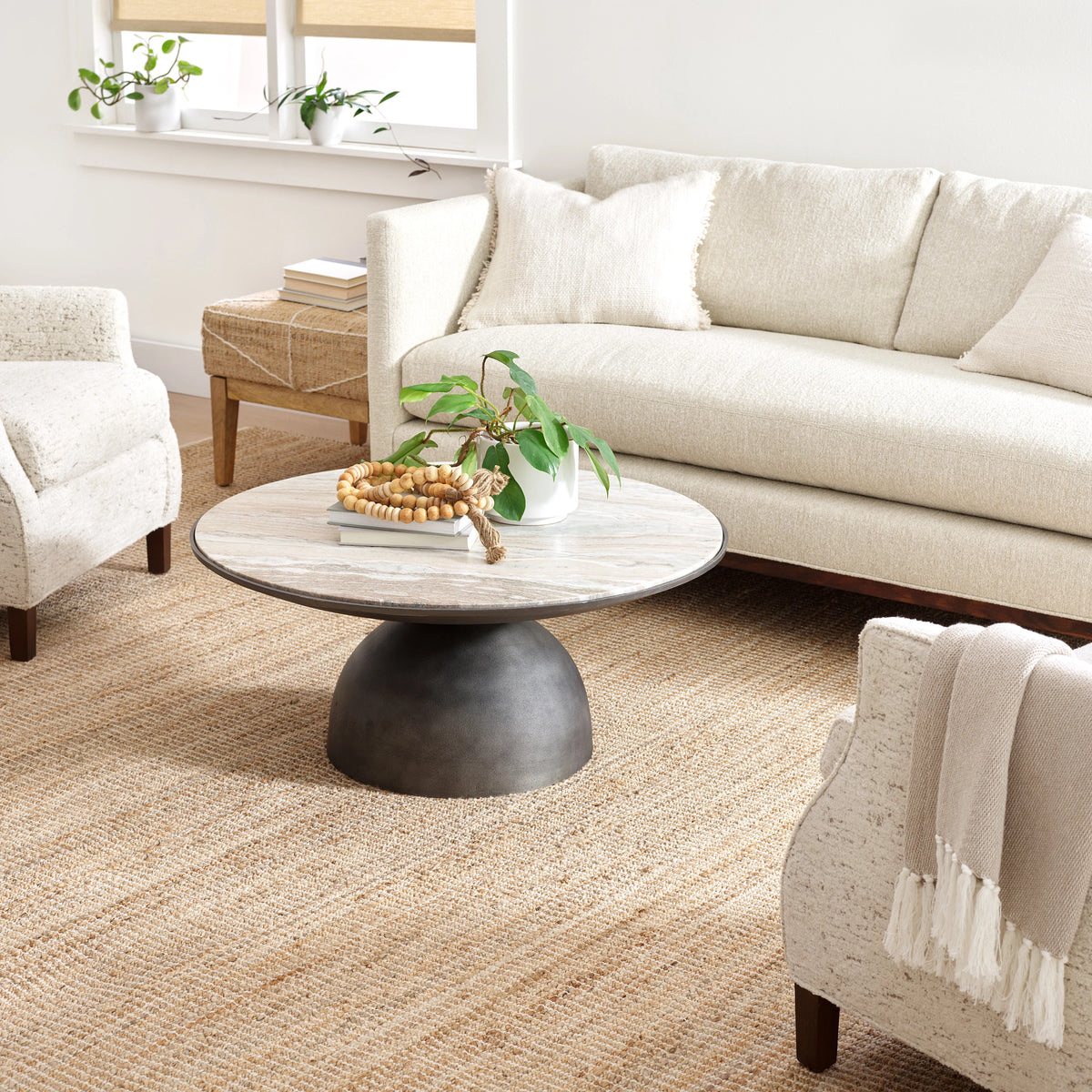 Gridwork Handwoven Jute Rug