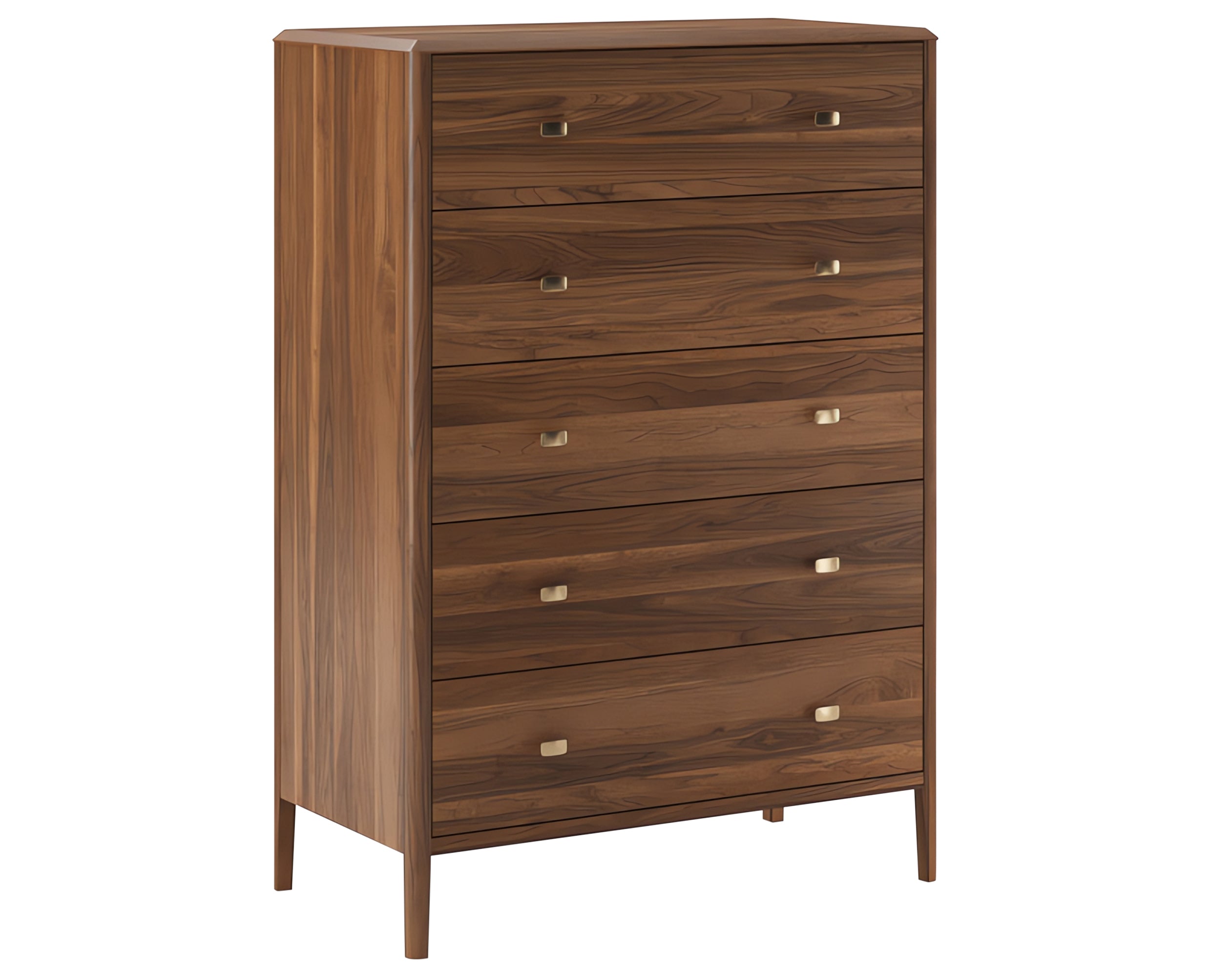 Smoked Walnut with Bronze Handles | Mobican Luna High Chest | Valley Ridge Furniture