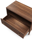 Smoked Walnut with Bronze Handles | Mobican Luna Night Table | Valley Ridge Furniture